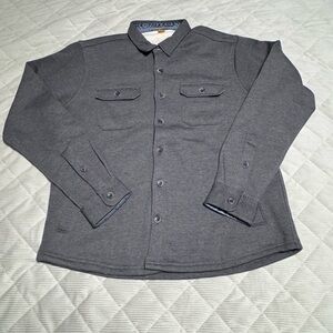 Tailor Vintage Charcoal Grey with Blue Accents Men’s Long Sleeve Button Down